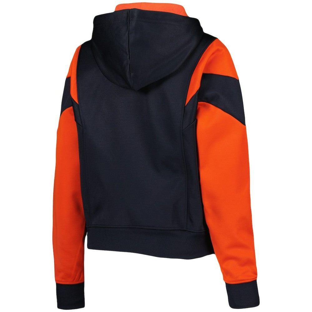 Houston Astros New Era Women's Color Block Fleece Quarter-Zip Hoodie - MLB