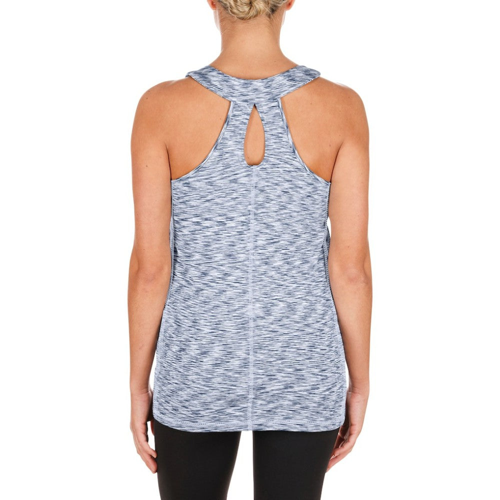 Boston Red Sox New Era Women's Space Dye Keyhole Back Tank Top - MLB