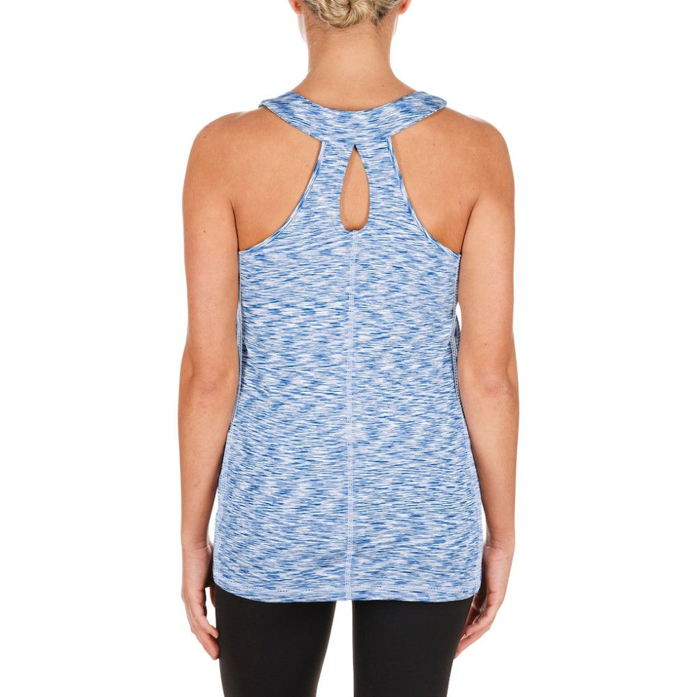 Chicago Cubs New Era Women's Space Dye Keyhole Back Tank Top - MLB