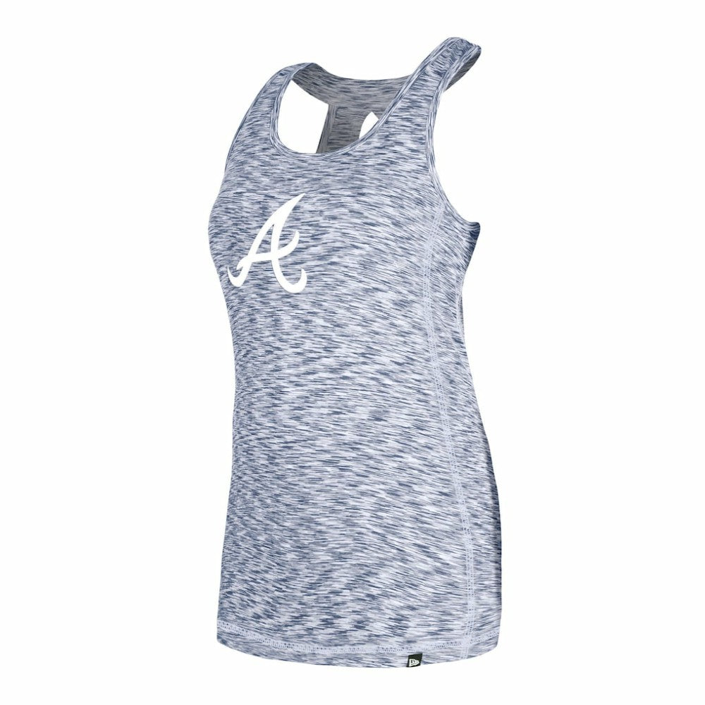 Atlanta Braves New Era Women's Space Dye Keyhole Back Tank Top - MLB