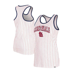 St. Louis Cardinals New Era Women's Sequin Pinstripe Racerback Tank Top - MLB