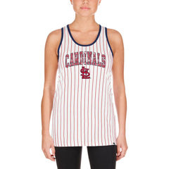 St. Louis Cardinals New Era Women's Sequin Pinstripe Racerback Tank Top - MLB