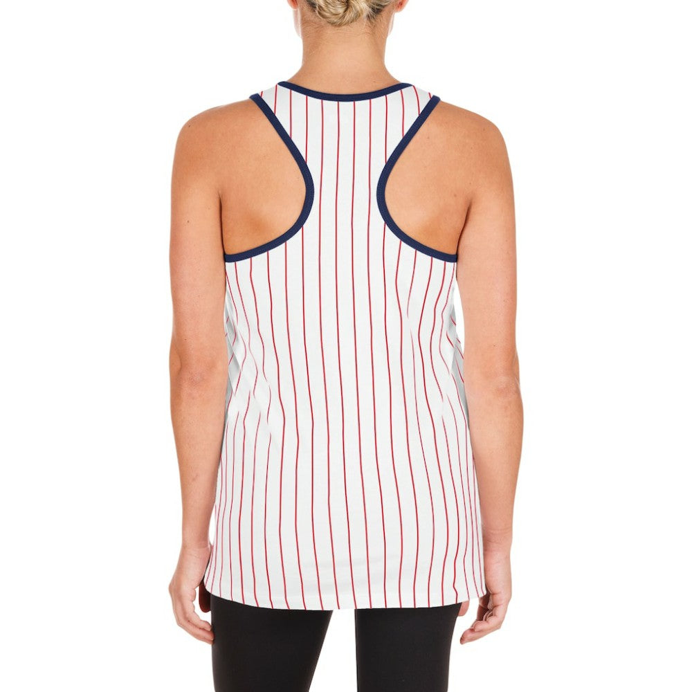 St. Louis Cardinals New Era Women's Sequin Pinstripe Racerback Tank Top - MLB