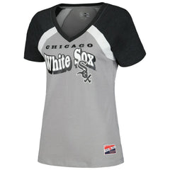 Chicago White Sox New Era Women's Heathered Raglan V-Neck T-Shirt - MLB