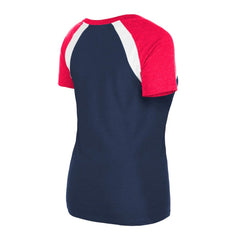 Los Angeles Angels New Era Women's Heathered Raglan V-Neck T-Shirt - MLB