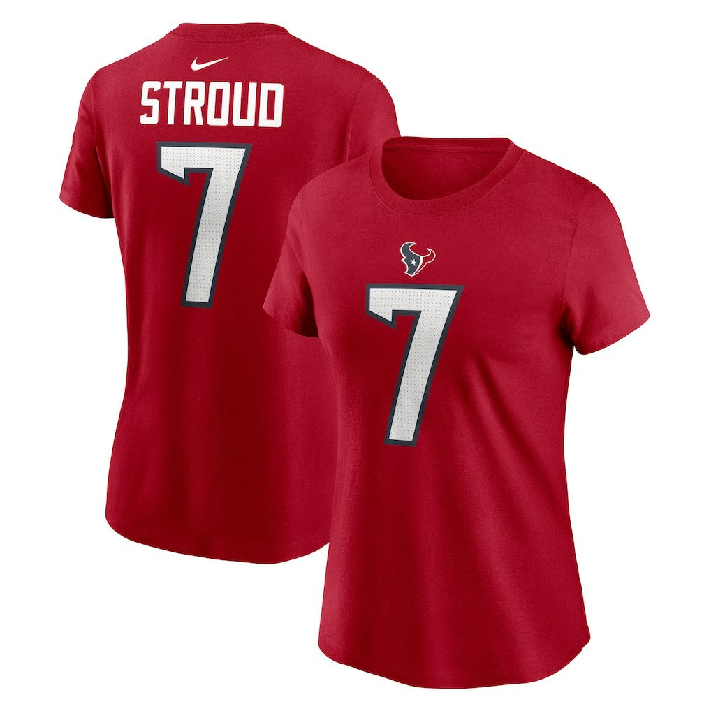 C.J. Stroud Houston Texans Women's Player Name & Number T-Shirt Red | Nike for Sale