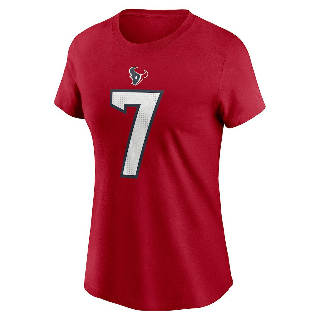 C.J. Stroud Houston Texans Women's Player Name & Number T-Shirt Red | Nike for Sale