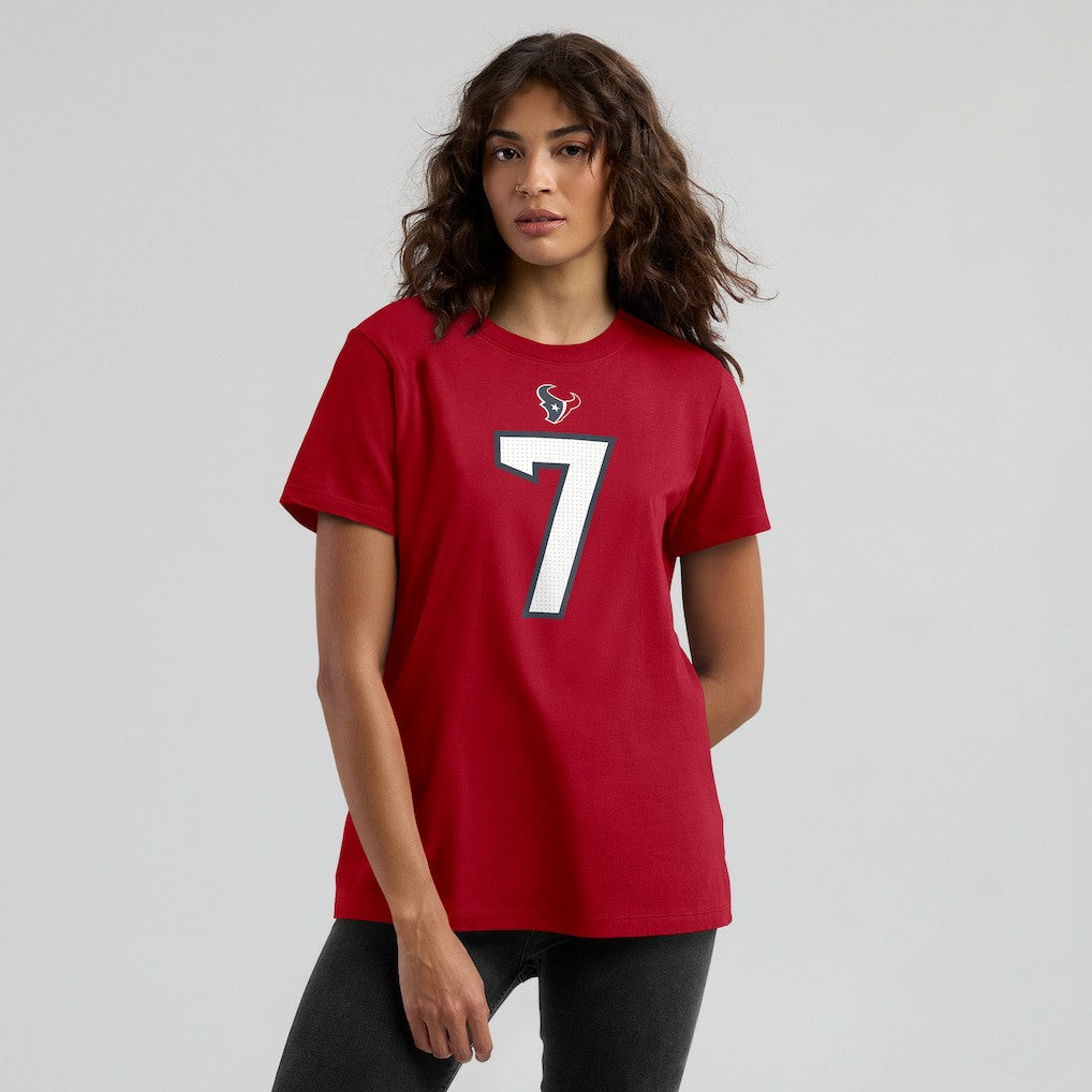 C.J. Stroud Houston Texans Women's Player Name & Number T-Shirt Red | Nike for Sale