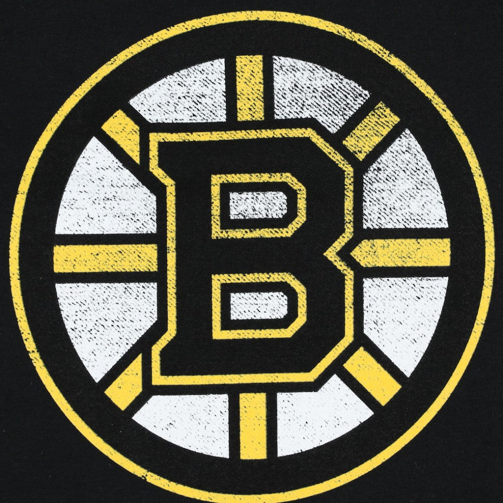 Boston Bruins Profile Women's Plus Size Distressed Printed Name & Number Long Sleeve T-Shirt - Black - NHL