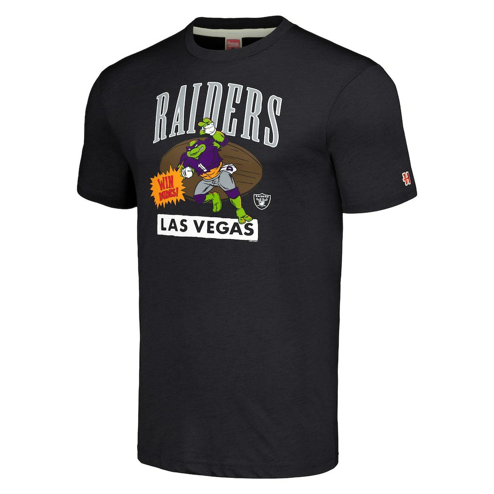 TMNT Donatello x Las Vegas Raiders Homage Tri-Blend T-Shirt Charcoal | NFL