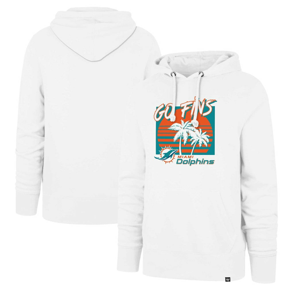 Miami Dolphins '47 Go Fins Regional Headline Pullover Hoodie White | 47 brand