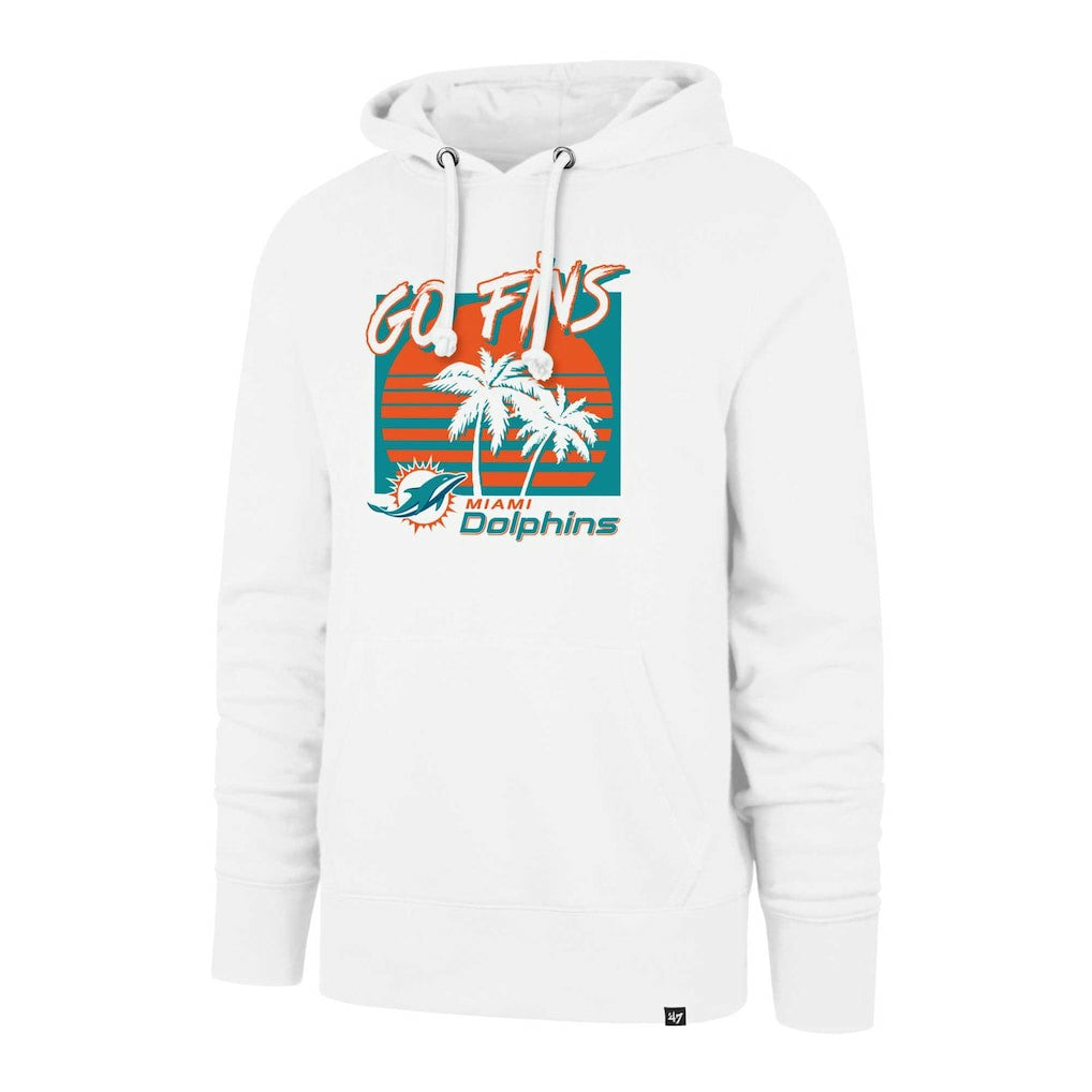 Miami Dolphins '47 Go Fins Regional Headline Pullover Hoodie White | 47 brand