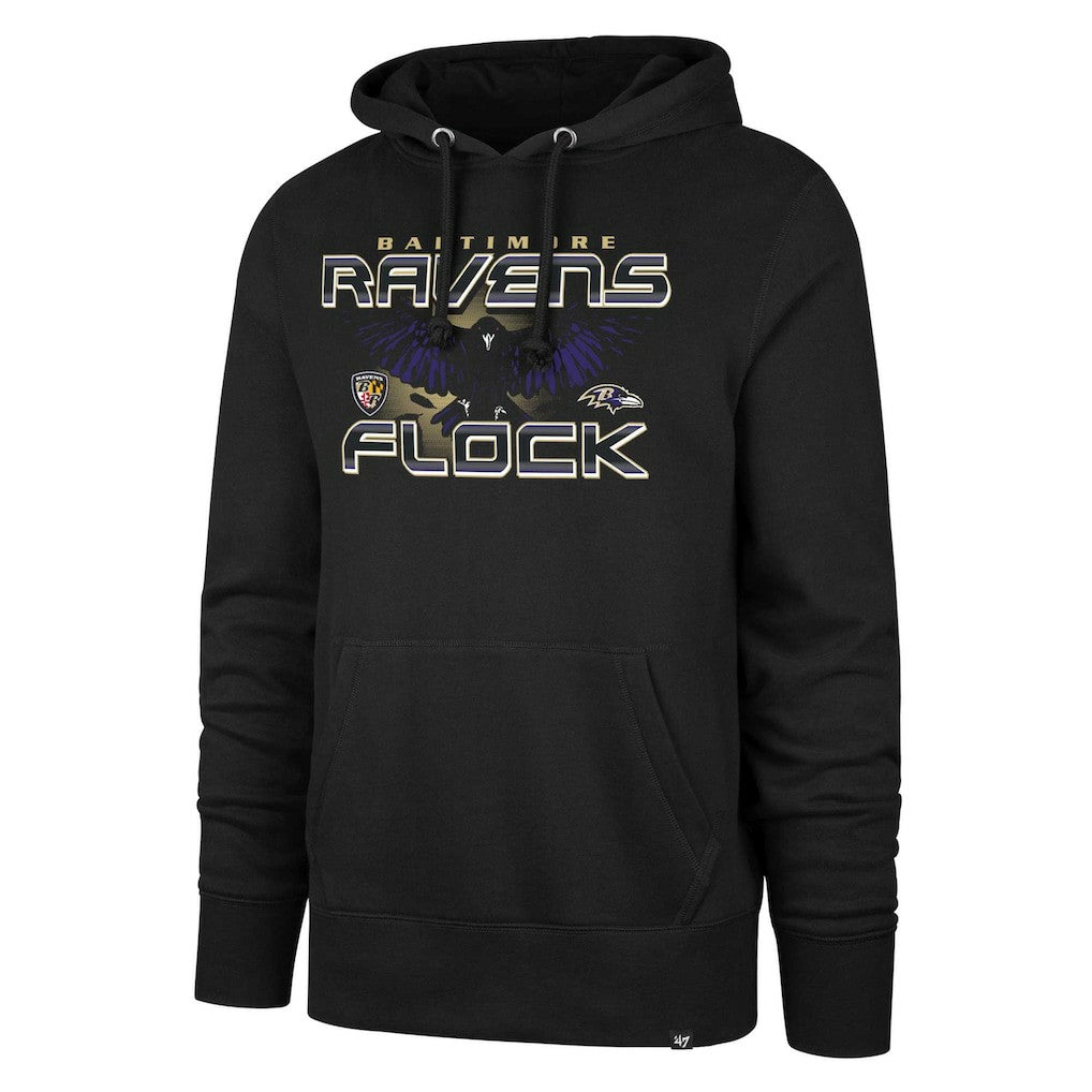 Baltimore Ravens '47 Ravens Flock Regional Headline Pullover Hoodie Black | 47 brand
