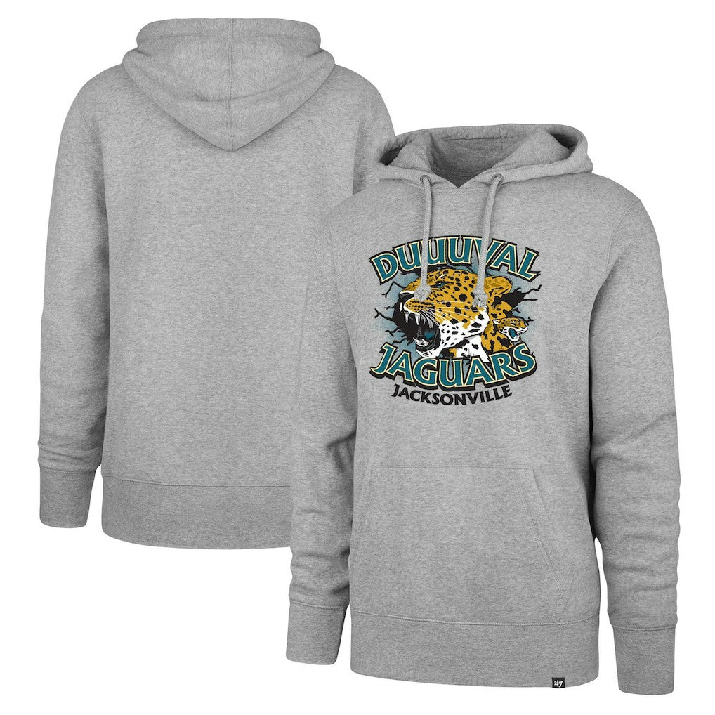 Jacksonville Jaguars '47 DUUUVAL Regional Headline Pullover Hoodie Gray | 47 brand