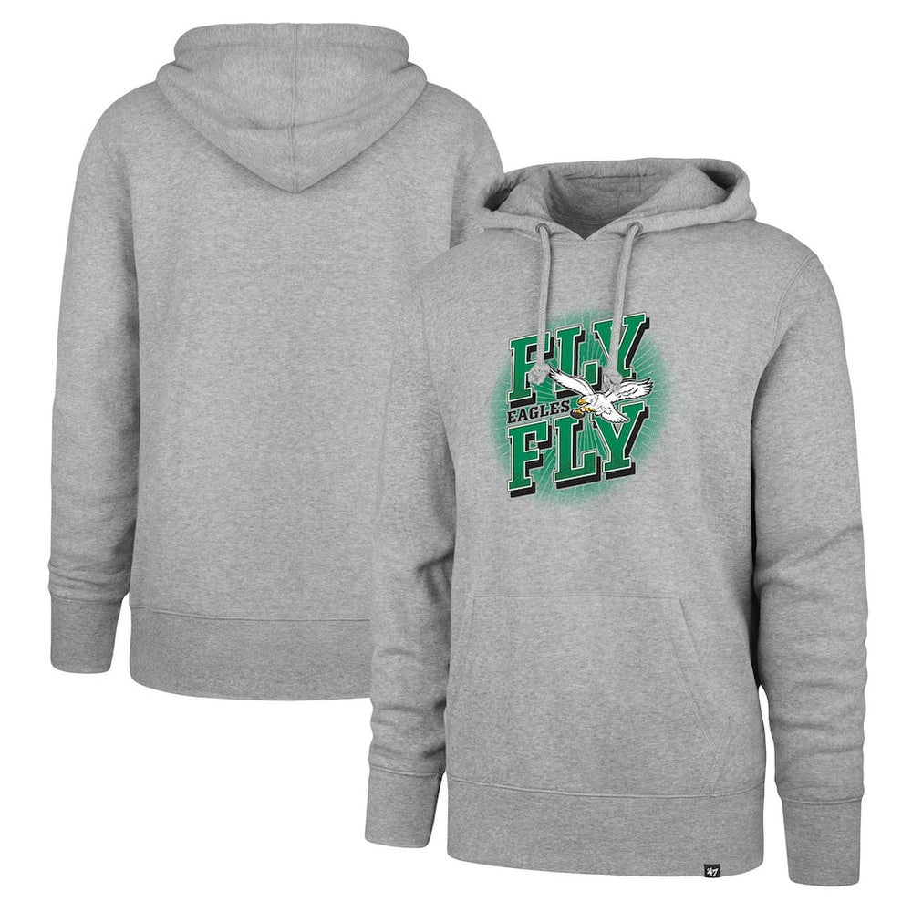 Philadelphia Eagles '47 Fly Eagles Fly Regional Headline Pullover Hoodie Gray | 47 brand