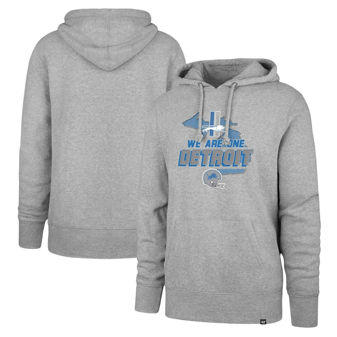 Detroit Lions '47 We Are One Regional Headline Pullover Hoodie Gray | 47 brand