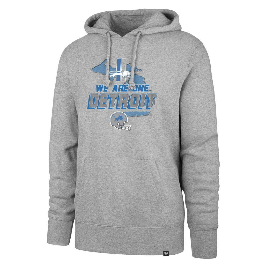 Detroit Lions '47 We Are One Regional Headline Pullover Hoodie Gray | 47 brand