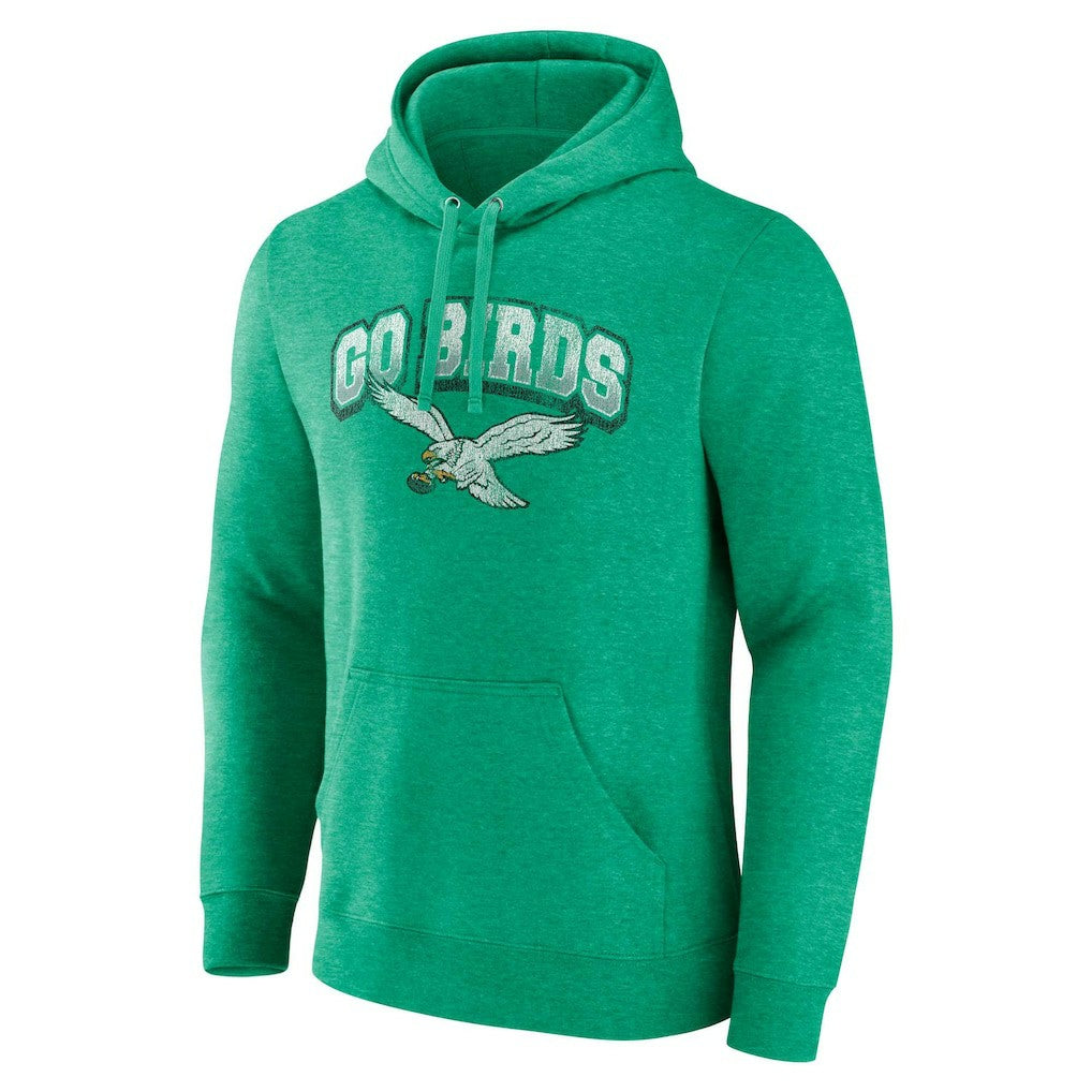 Philadelphia Eagles Gridiron Classics Go Birds Vintage Arch Pullover Hoodie Kelly Green | Fanatics
