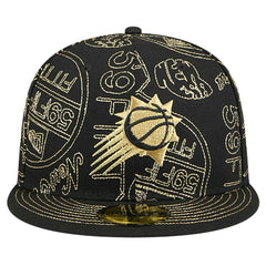 Phoenix Suns 59FIFTY Day Allover Print Stencil Fitted Hat Black - NBA