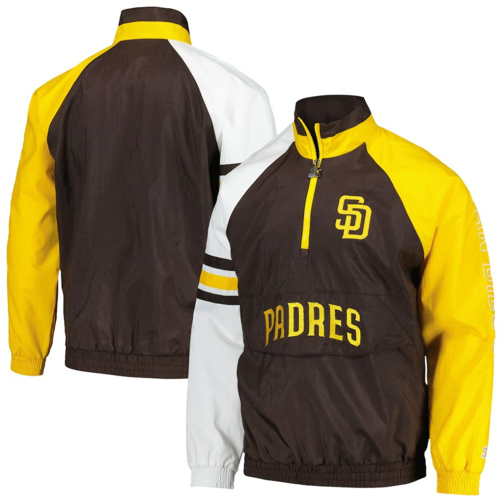 San Diego Padres Starter Elite Raglan Half-Zip Jacket - MLB