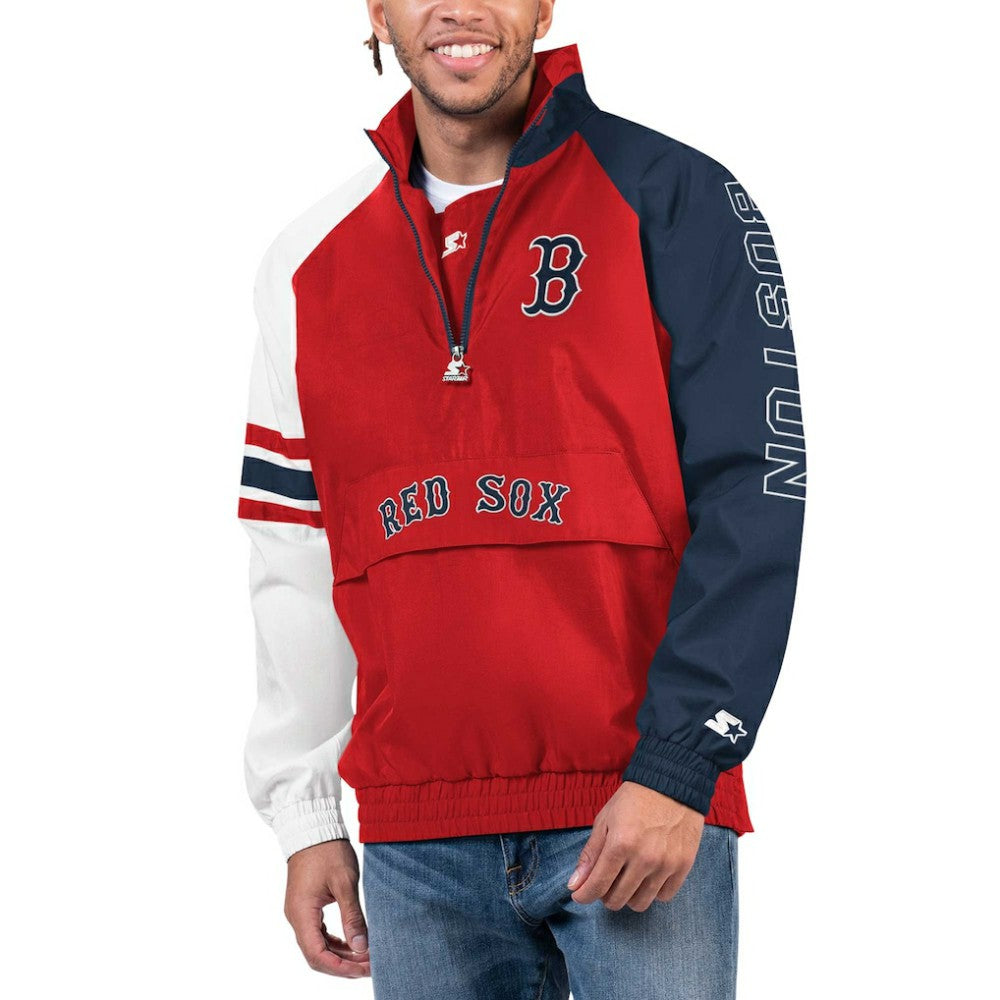 Boston Red Sox Starter Elite Raglan Half-Zip Jacket - MLB