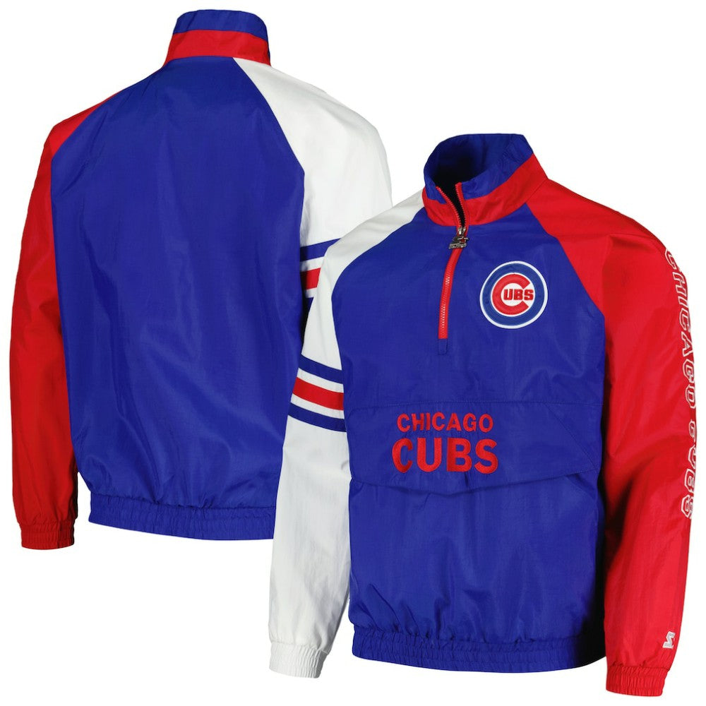 Chicago Cubs Starter Elite Raglan Half-Zip Jacket - MLB
