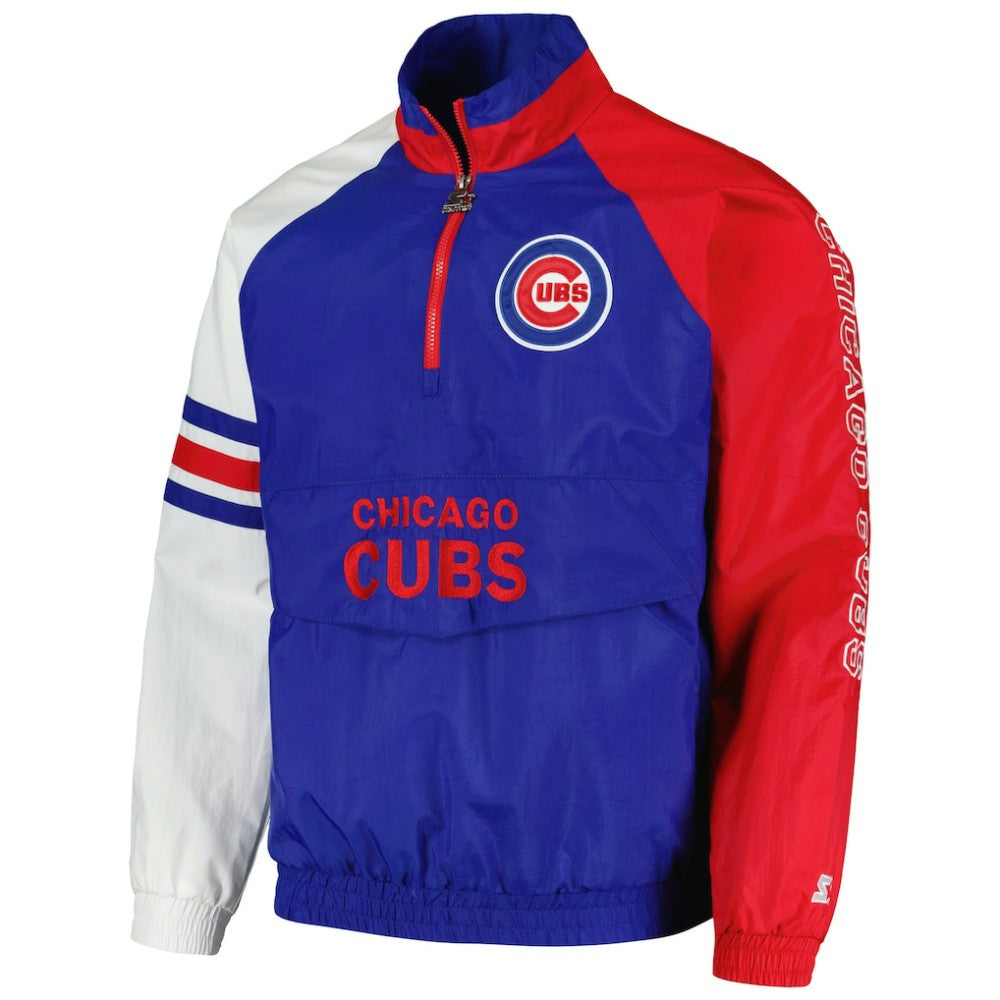 Chicago Cubs Starter Elite Raglan Half-Zip Jacket - MLB
