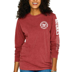 Washington Nationals Soft as a Grape Women's Pigment-Dyed Long Sleeve T-Shirt - MLB