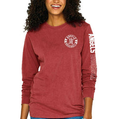 Los Angeles Angels Soft as a Grape Women's Pigment-Dyed Long Sleeve T-Shirt - MLB