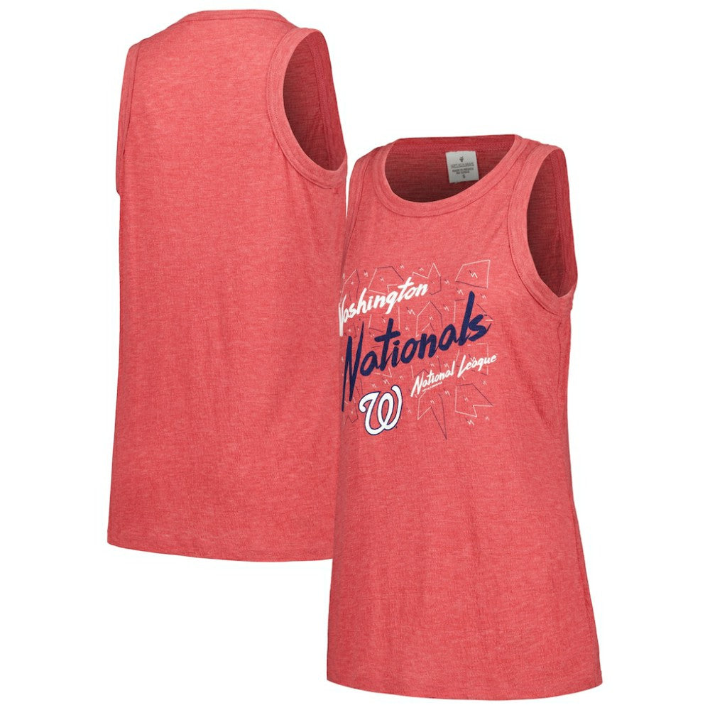 Washington Nationals Soft as a Grape Women's Gauze High Neck Tank Top - MLB