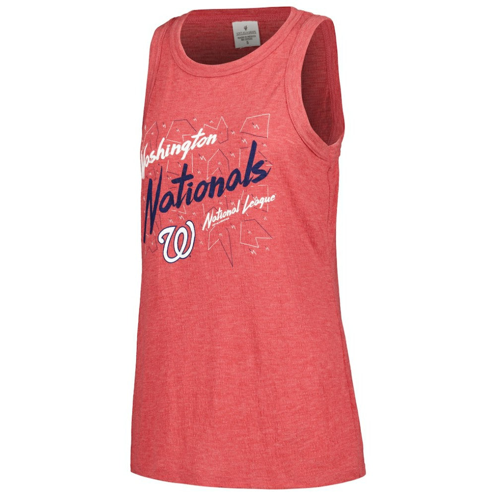 Washington Nationals Soft as a Grape Women's Gauze High Neck Tank Top - MLB