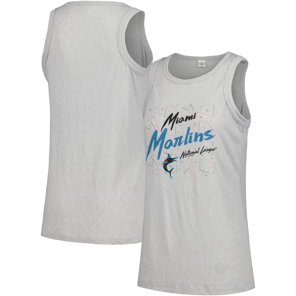 Miami Marlins Soft as a Grape Women's Gauze High Neck Tank Top - MLB