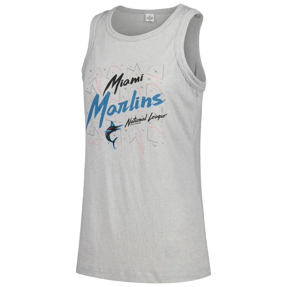 Miami Marlins Soft as a Grape Women's Gauze High Neck Tank Top - MLB