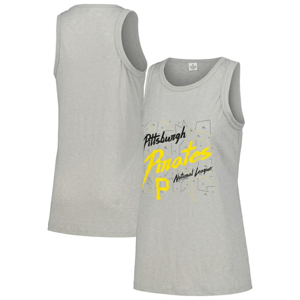 Pittsburgh Pirates Soft as a Grape Women's Gauze High Neck Tank Top - MLB