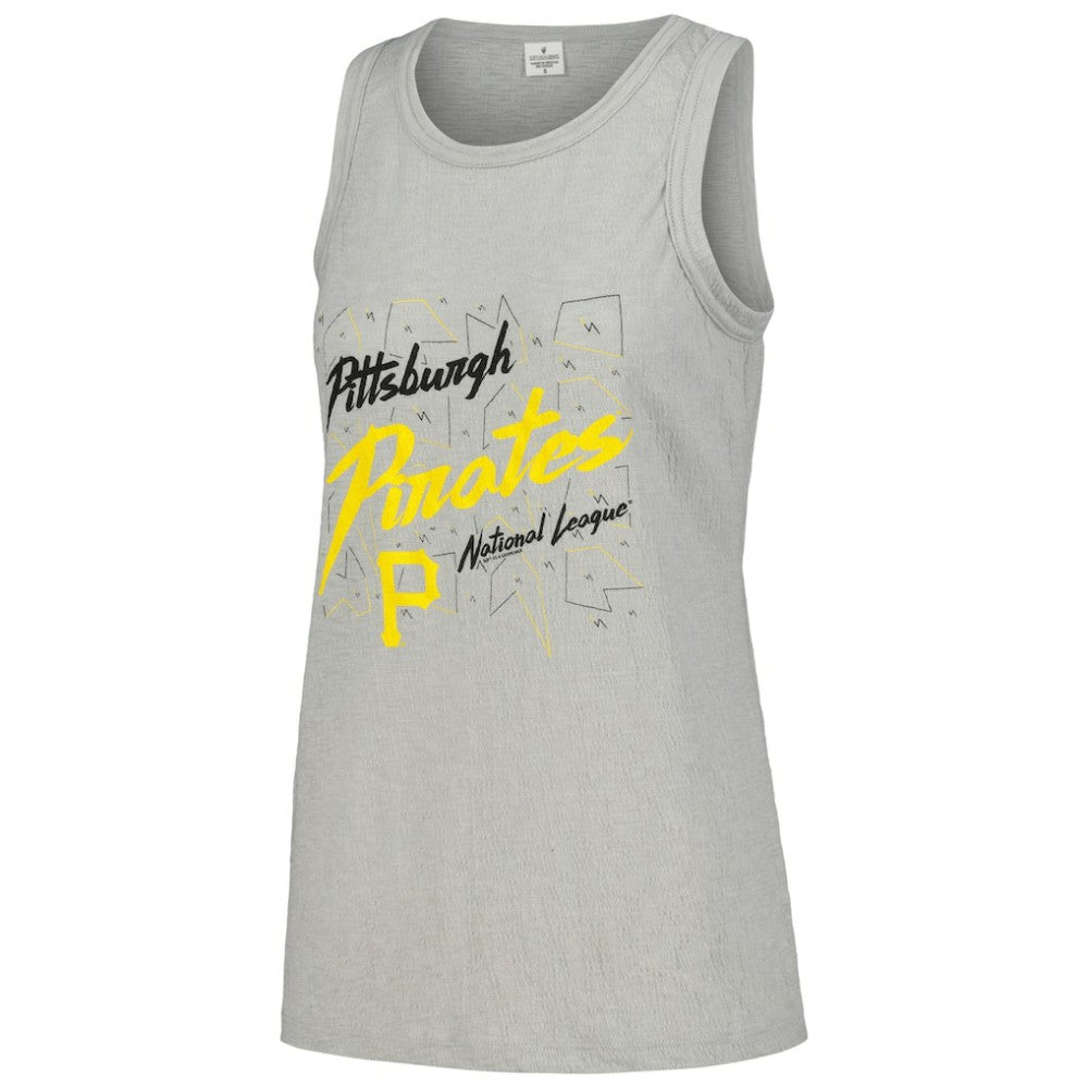 Pittsburgh Pirates Soft as a Grape Women's Gauze High Neck Tank Top - MLB