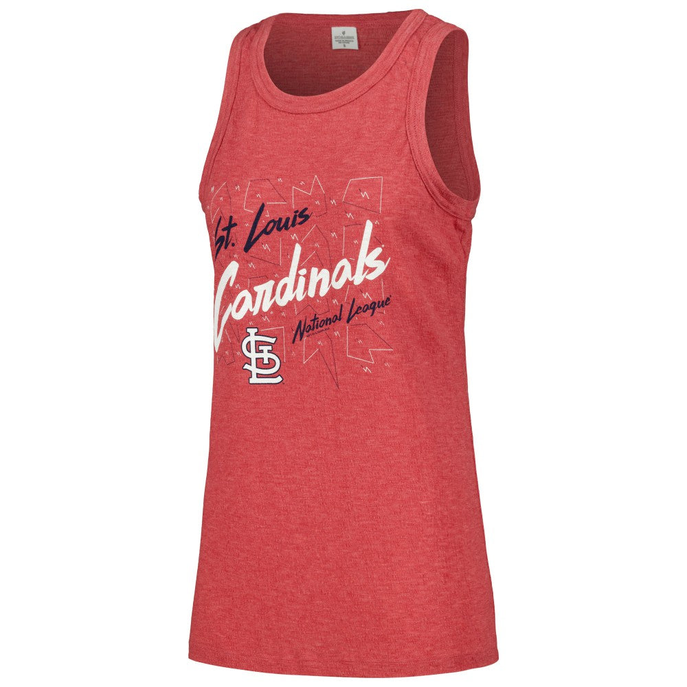 St. Louis Cardinals Soft as a Grape Women's Gauze High Neck Tank Top - MLB