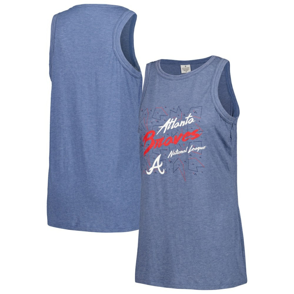 Atlanta Braves Soft as a Grape Women's Gauze High Neck Tank Top - MLB