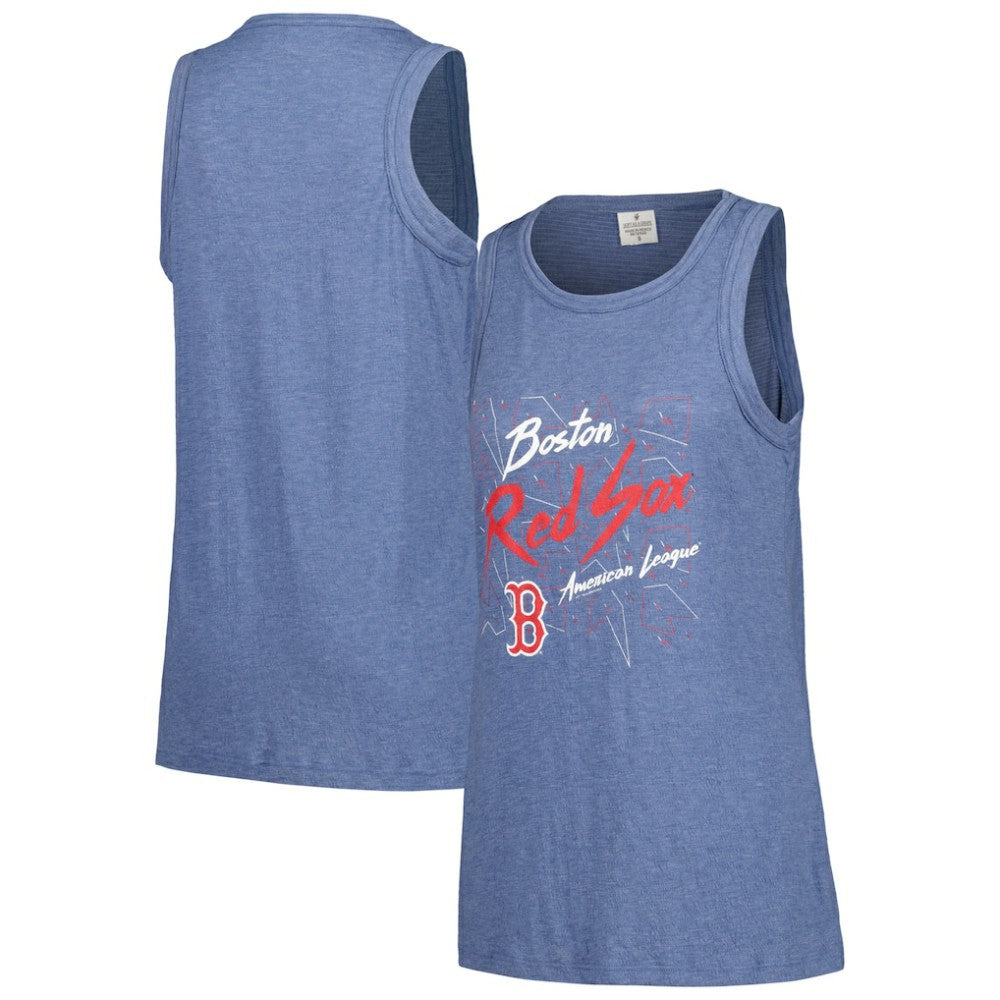Boston Red Sox Soft as a Grape Women's Gauze High Neck Tank Top - MLB