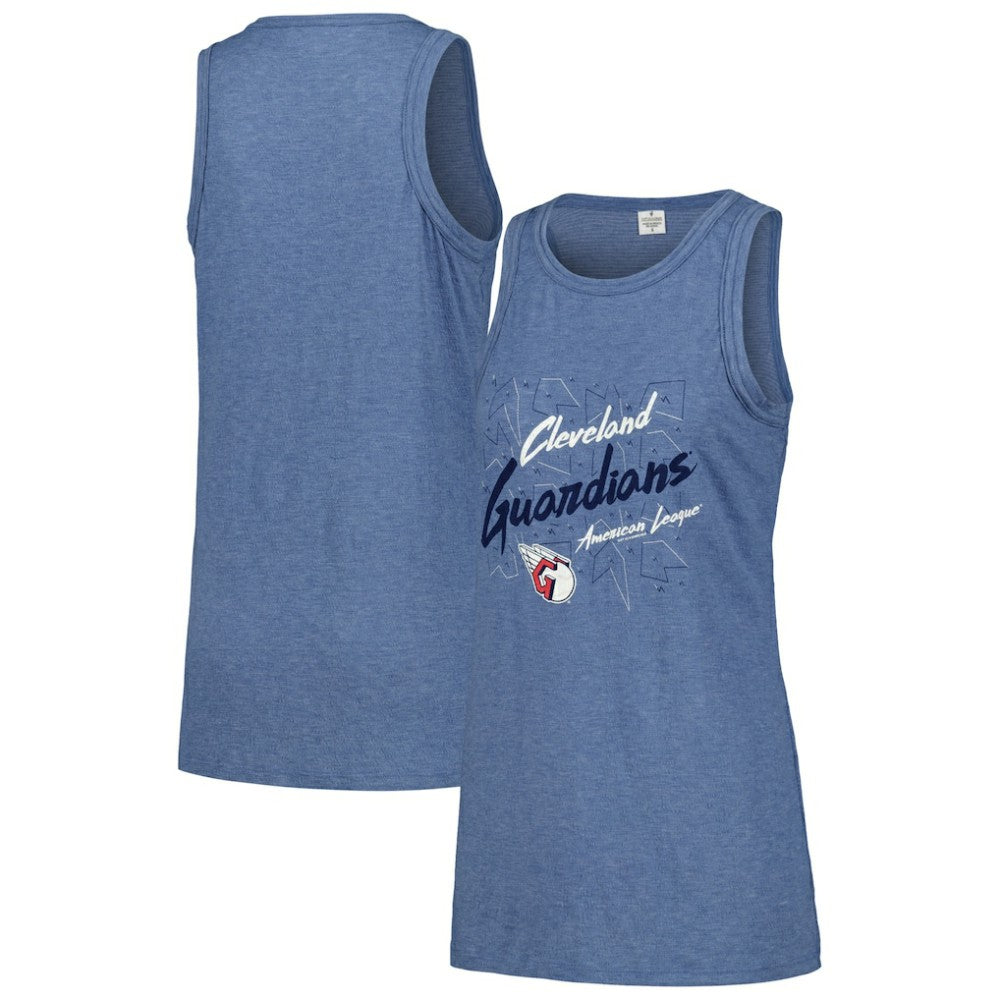 Cleveland Guardians Soft as a Grape Women's Gauze High Neck Tank Top - MLB