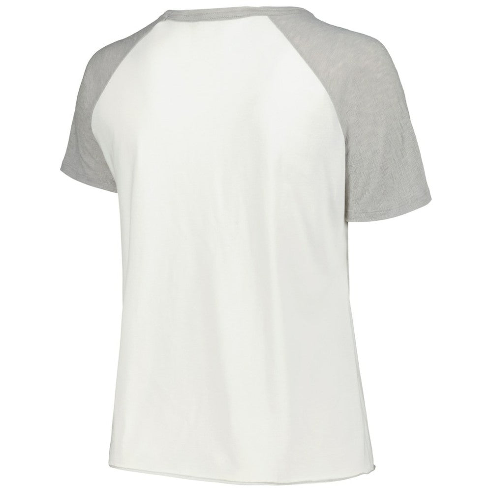 Toronto Blue Jays Soft as a Grape Women's Plus Size Baseball Raglan T-Shirt - MLB