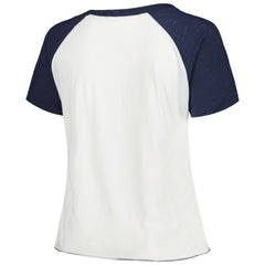 Tampa Bay Rays Soft as a Grape Women's Plus Size Baseball Raglan T-Shirt - MLB