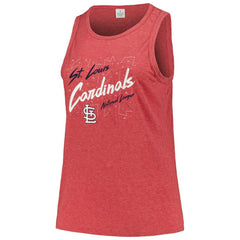 St. Louis Cardinals Soft as a Grape Women's Plus Size Curvy High Neck Tri-Blend Tank Top - MLB