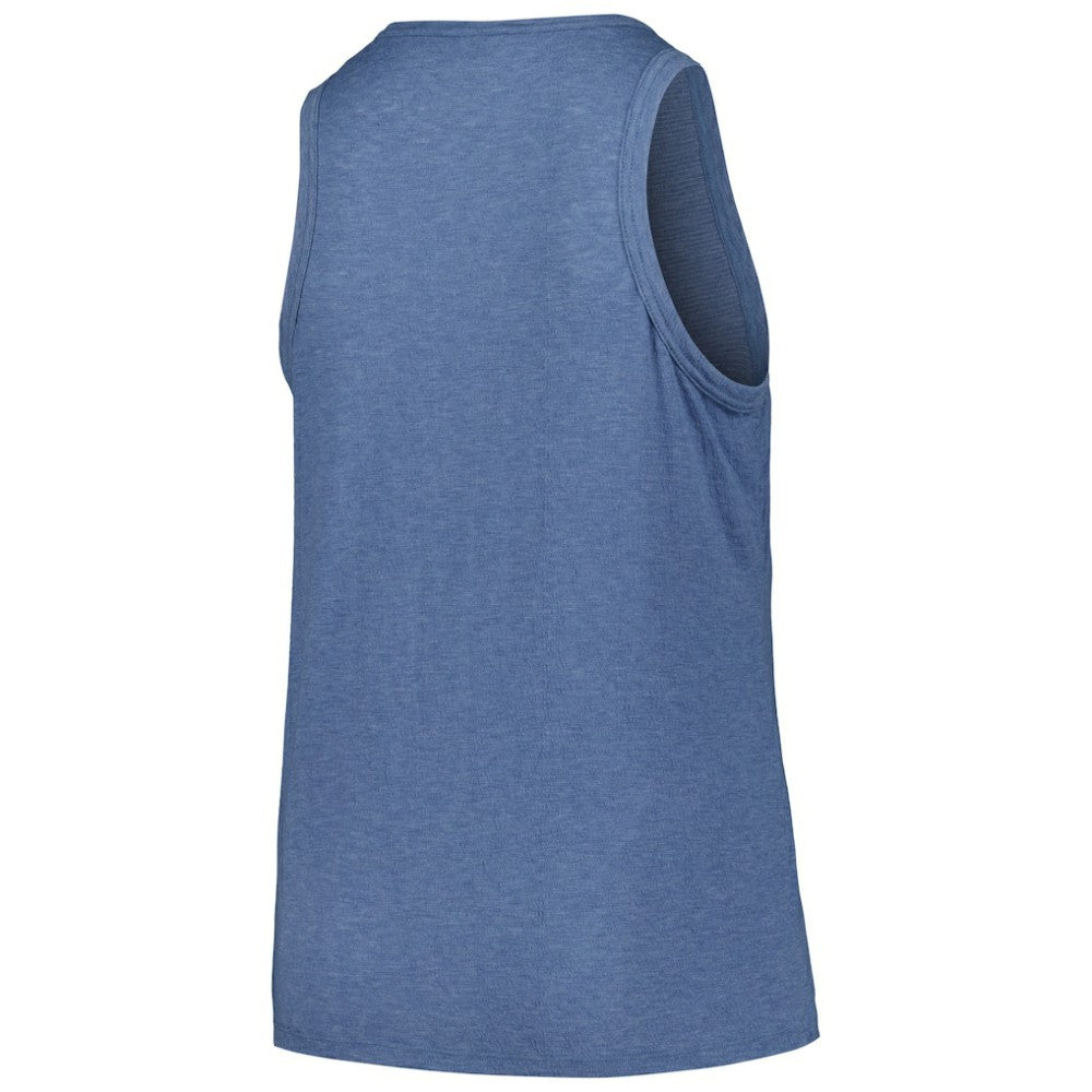 Cleveland Guardians Soft as a Grape Women's Plus Size Curvy High Neck Tri-Blend Tank Top - MLB