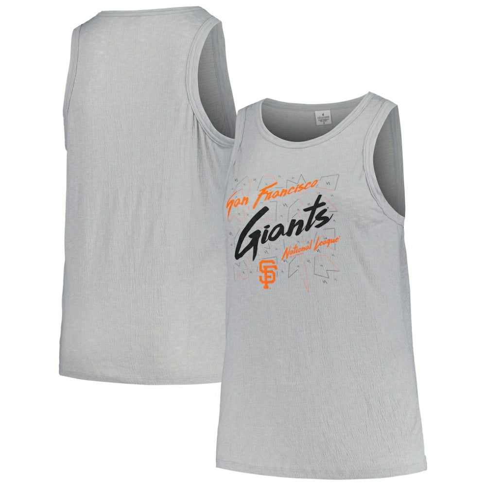 San Francisco Giants Soft as a Grape Women's Plus Size Curvy High Neck Tri-Blend Tank Top - MLB
