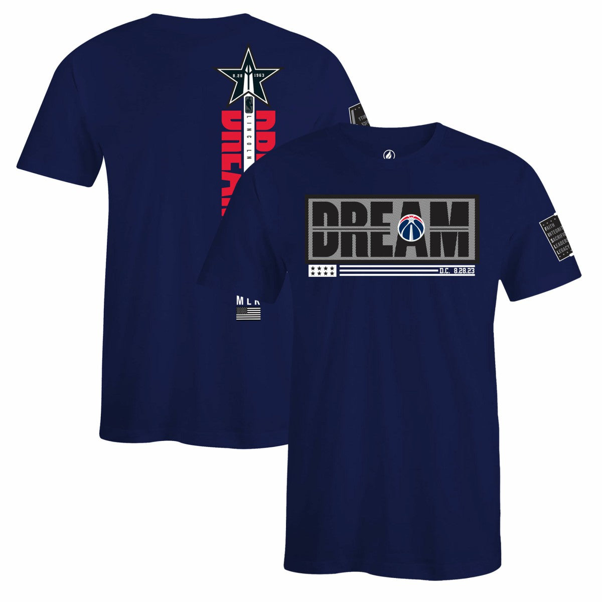 Washington Wizards FISLL x Black History Collection Unisex T-Shirt - Navy - NBA