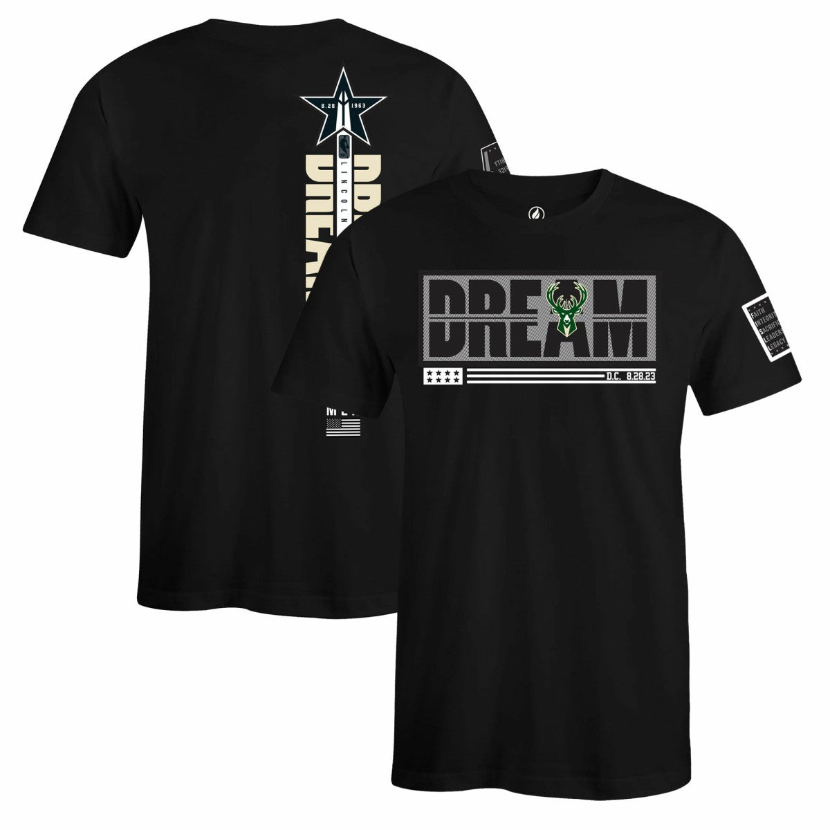Milwaukee Bucks FISLL x Black History Collection Unisex T-Shirt - Green - NBA