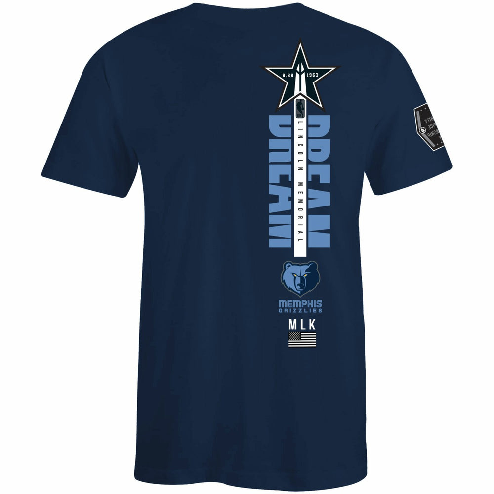 Memphis Grizzlies FISLL x Black History Collection Unisex T-Shirt - Navy - NBA