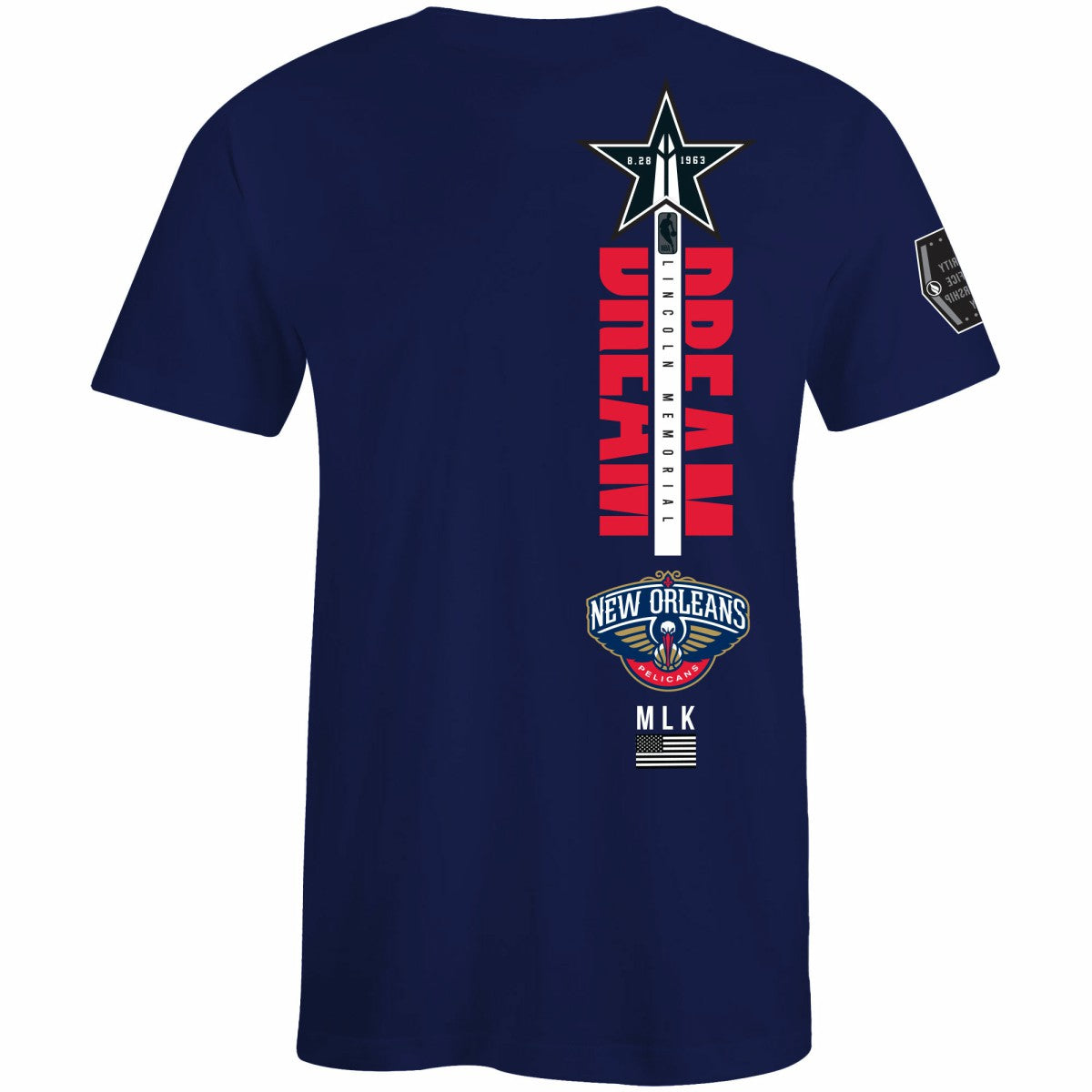 New Orleans Pelicans FISLL x Black History Collection Unisex T-Shirt - Navy - NBA