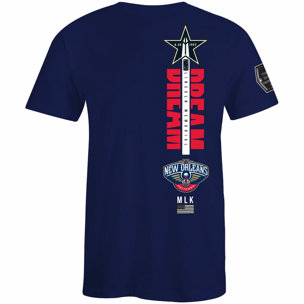 New Orleans Pelicans FISLL x Black History Collection Unisex T-Shirt - Navy - NBA