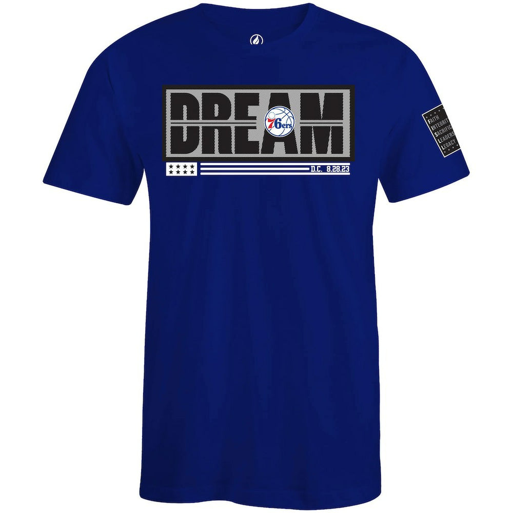 Philadelphia 76ers FISLL x Black History Collection Unisex T-Shirt - Blue - NBA